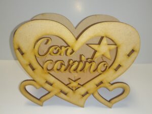 Canasta forma de corazón 15x12x7cm