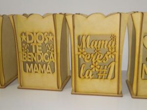 Paletero mdf para mamá 12x12x20cm