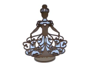 Silueta de princesa de 22x11cm