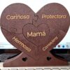 Mensaje en forma de corazón 15x14cm