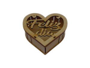 CAJA MDF CORAZON 15cm. #9