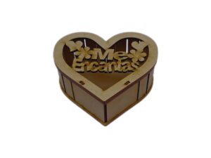CAJA MDF CORAZON 20cm. #5