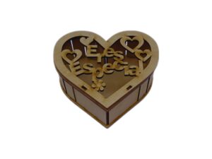 CAJA MDF CORAZON 20cm. #2