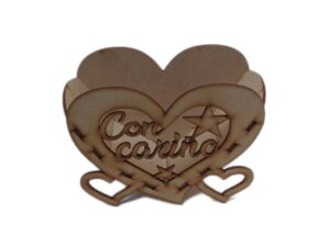 CANASTA MDF EN FORMA DE CORAZON 15X12X7cm. #3