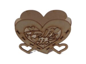 CANASTA MDF EN FORMA DE CORAZON 15X12X7cm. #4