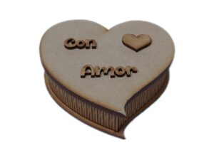 Caja Corazón 3D  14x14x6cm