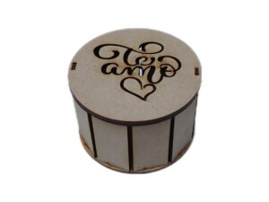 CAJA MDF CILINDRICA 12cm. #6