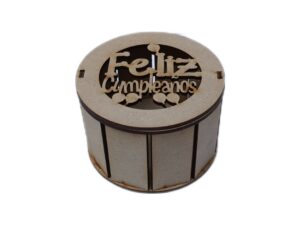 CAJA MDF CILINDRICA 12cm. #3