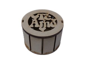 CAJA MDF CILINDRICA 12cm. #2