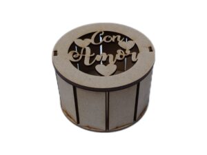 CAJA MDF CILINDRICA 12cm. #1