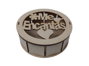 CAJA MDF CILINDRICA 20cm. #4