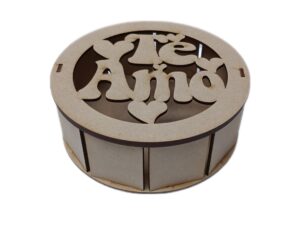 CAJA MDF CILINDRICA 20cm. #2