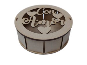 CAJA MDF CILINDRICA 20cm. #1