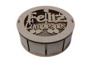 CAJA MDF CILINDRICA 20cm. #3
