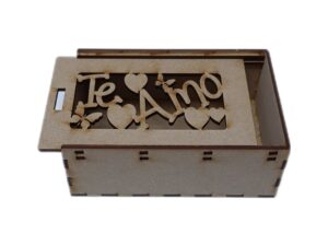 CAJA MDF CON TAPADERA DESLIZABLE 16X11.5X6cm. #11