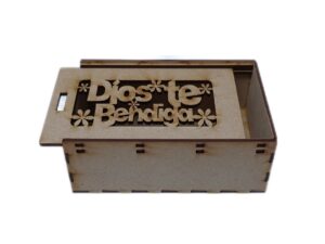 CAJA MDF CON TAPADERA DESLIZABLE 16X11.5X6cm. #10