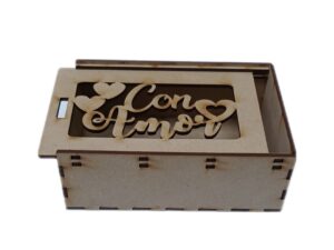 CAJA MDF CON TAPADERA DESLIZABLE 16X11.5X6cm. #7