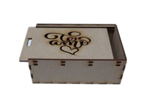 CAJA MDF CON TAPADERA DESLIZABLE 16X11.5X6cm. #6