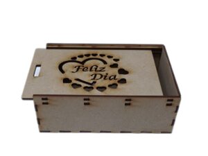 CAJA MDF CON TAPADERA DESLIZABLE 16X11.5X6cm. #4