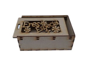 CAJA MDF CON TAPADERA DESLIZABLE 16X11.5X6cm. #15