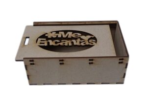 CAJA MDF CON TAPADERA DESLIZABLE 16X11.5X6cm. #14