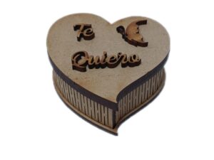 CAJA MDF CORAZON 3D PEQUEÑA 8cm. #3