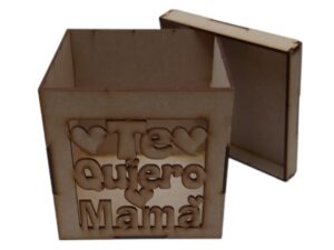 Caja cuadrada de 10cm  -mamá-