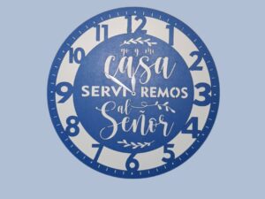 RELOJ DE PARED CON MENSAJE #1