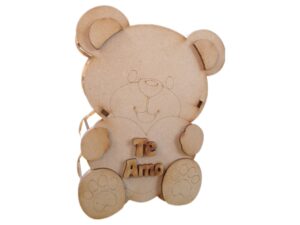 CAJA MDF DE OSO 20cm. #2