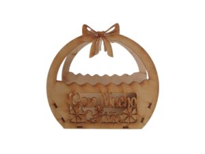 CANASTA MDF CON MOÑO 20X18X10cm. #3