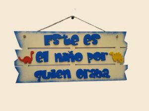CUADRO PARA NIÑO RECTANGULAR COLOR AZUL