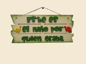 CUADRO PARA NIÑO RECTANGULAR COLOR VERDE