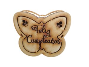 CAJA MDF EN FORMA DE MARIPOSA 15cm. #4