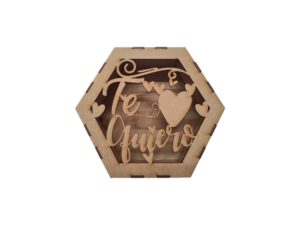CAJA MDF HEXAGONAL 18.5cm. #3